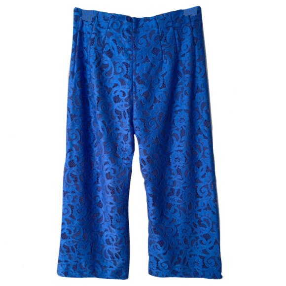 Brand New THE COLETTE LACE CROPPED WIDE-LEG PANTS BY MAEVE - Picture 11 of 11
